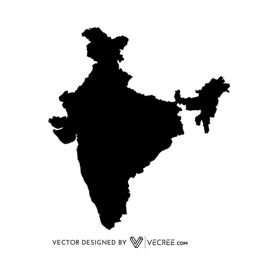 India vector kaart