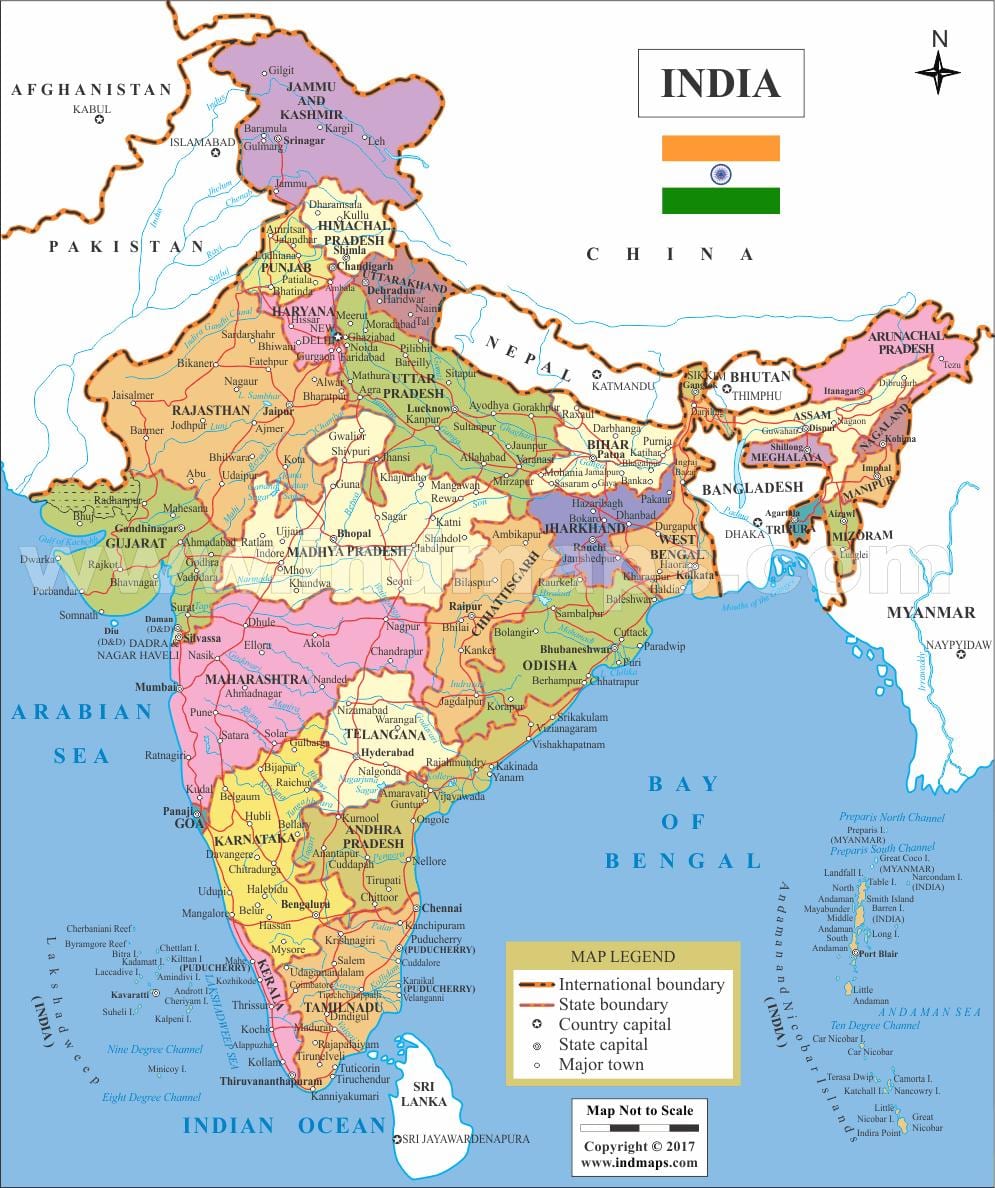 kaart van India