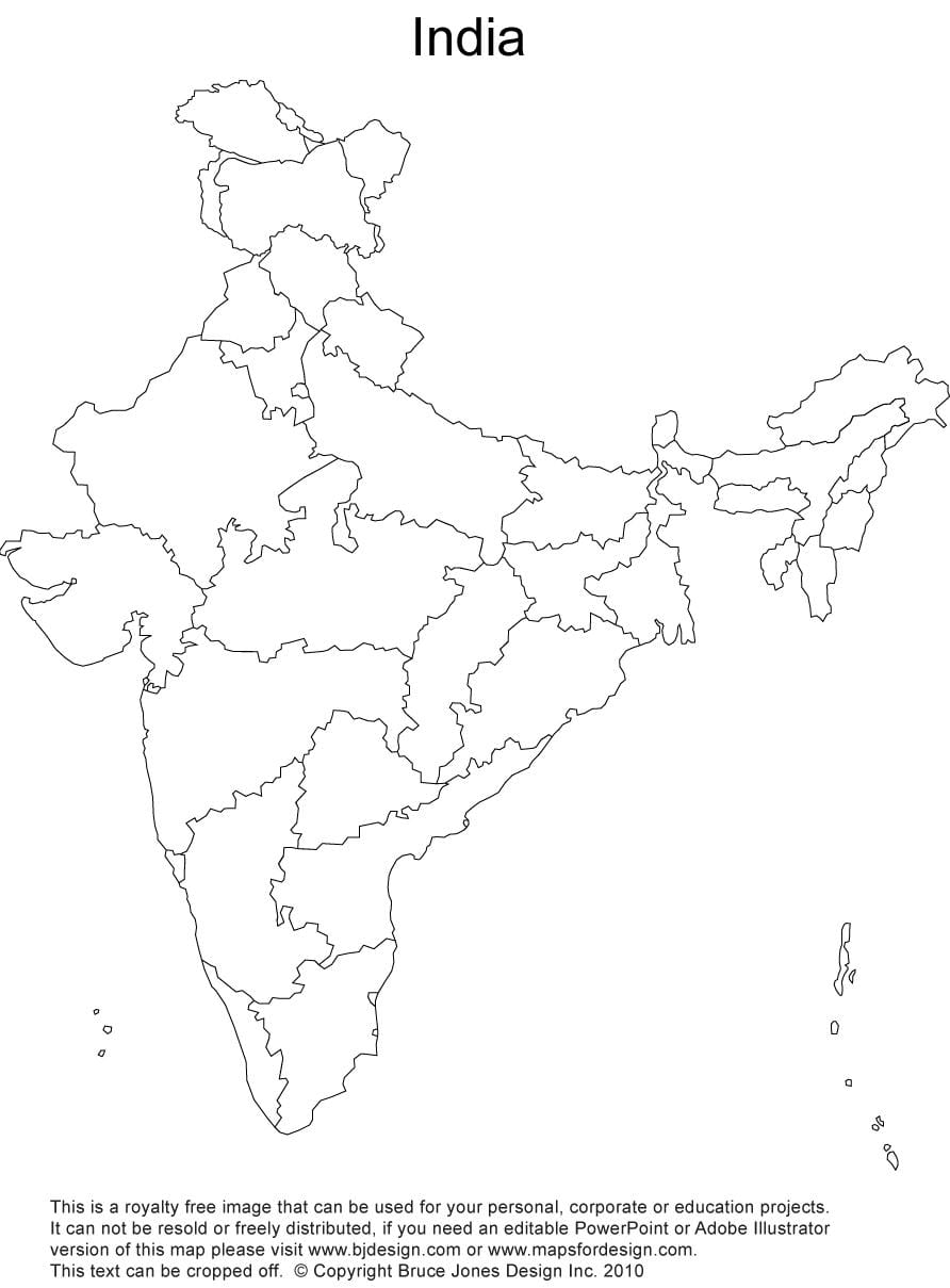 India politieke kaart overzicht