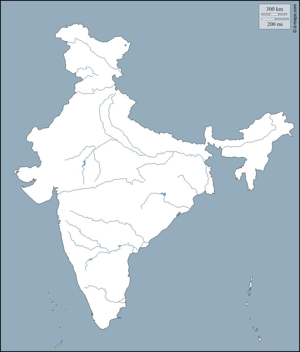 India rivier de overzichtskaart
