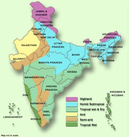 weer India kaart