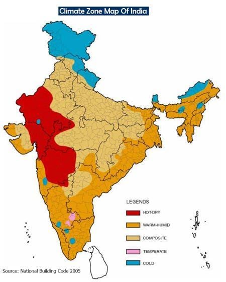 klimaat India kaart