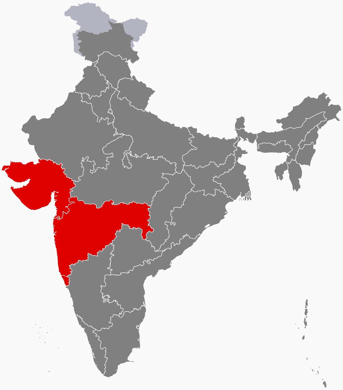 kaart van west-India