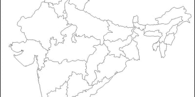 Kaart van India leeg