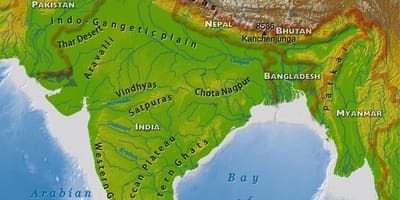 India geografische kaart