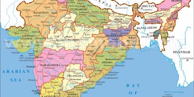 Kaart Van India