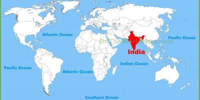 India kaart van de wereld