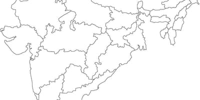 India politieke kaart overzicht