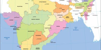 India kaart politieke