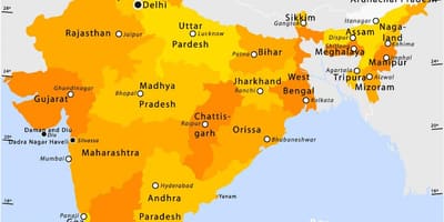 India kaart staten