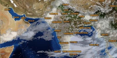India satelliet-weather kaart
