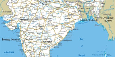 India road kaart