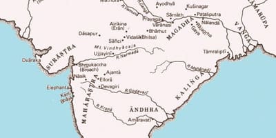 Het oude India kaart