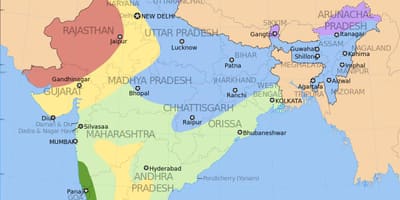 Moesson kaart van India
