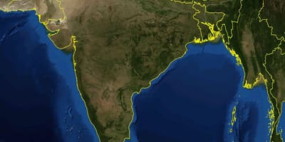 Kaart van India, satelliet