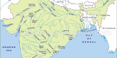 Sindhu rivier de kaart van India