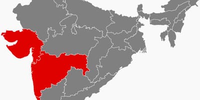 Kaart van west-India